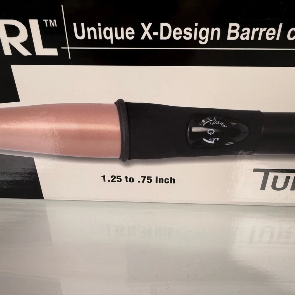 Turbo Power TurboCurl Hair Curling Styling Wand X Barrel 1.25” Temp Control